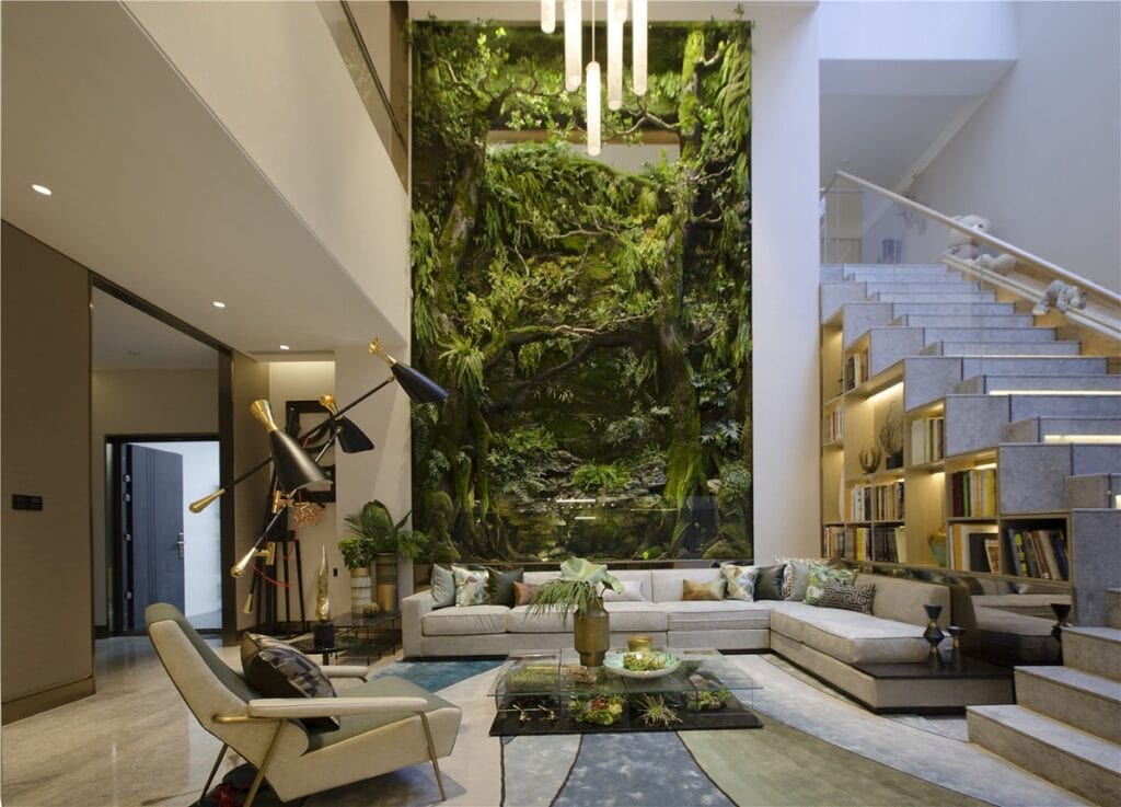 biophilic lighting in office