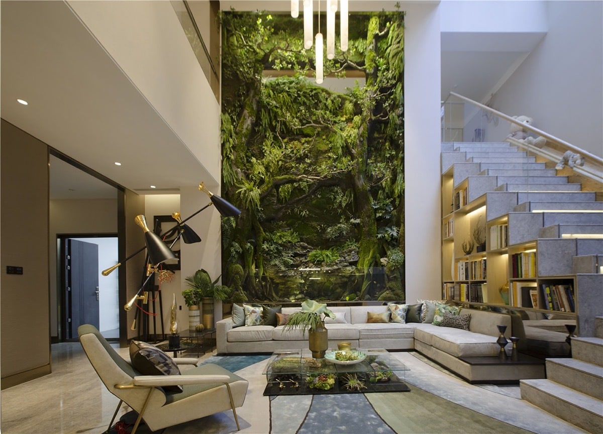 biophilic lighting in office